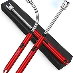 Electric USB Rechargeable Lighter, Flameless and Windproof | Portable Plasma Arc Lighter for Outdoor Household Use | USB Charging Safety Switch with Compact Design (Red)-picture-20