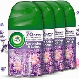 Air Wick 250 ml x 4 (Buy 3 Get 1 Free) - Lavender & Lotus, Freshmatic Automatic Air Freshener Refill | 2600 Sprays Guaranteed | Automatic Room Freshener, Bathroom Freshener and Room Spray-image-61