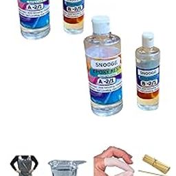 SNOOGG 300g x 2 Gram epoxy resin hardner kit! 2/1 Ratio- with various resin art essental add ons - 600 gram resin is crystal clear formula is engineered to be non-yellowing, self-levelling,-12