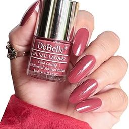 DeBelle Gel Nail Polish Scarlet Ruby (Pastel Burgundy Nail Paint)|Non UV - Gel Finish |Chip Resistant | Seaweed Enriched Formula| Long Lasting|Cruelty and Toxic Free| 8ml-image-14