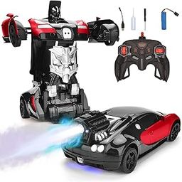 Mashes 2 in 1 Remote Control Convertible Transform Robot Car | Water Booster Spray Toy for Kids with Rechargeable Battery | 360° Rotating Rc Deformation Transform Robot Car Toy [Color As Per Stock]-picture-15