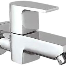 Aria Bib Cock Modern Bathroom Wall-Mount Faucet, Single Handle, Chrome Finish-image-82