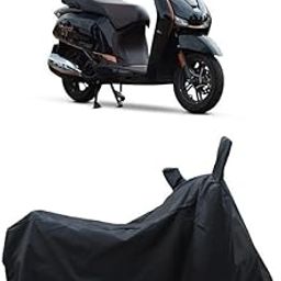 Coxtor - Two Wheeler - Bike Cover - Scooty Cover for Hero 2024 Destini 125 ZX+ Scooty Cover with Dust Proof Premium and Water-Resistant 190T Fabric (Black Plain)-image-92