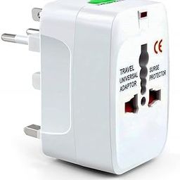 Universal Travel Adapter with Surge Protection, All-in-One International Power Plug, LED Indicator, White-11