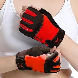 XTRIM Starlet Gym Gloves for Women with Wrist Support, Made by Women, Pullers, Quick and Easy Workout for Women, Weightlifting Gloves for Gym Workout and Training Exercise (Red), One Size-image-10