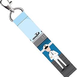 Navy Lanyard Tag with Swivel Lobster for Gift Luggage Bags Backpack Laptop Bags L X H 5 X 0.8 INCH-picture-23