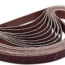 10 Pieces 25 x 330 mm Sanding Band 40-1000 Grit Sanding and Polishing for Angle Grinder Tool Accessories Woodworking Tools, Grit 60-image-30