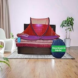 Winberg ® Mosquito Net Foldable Single Bed Net Maximum Insect Net Protection No Skin Irritation Deet Free Natural Repellent (Random Colour) SNGLNET011-picture-25