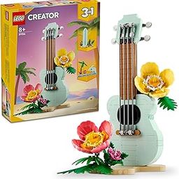 LEGO Creator Tropical Ukulele Set with Surfboard and Dolphin Toy 31156-66