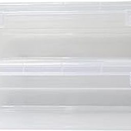 Feliz Clear Plastic Large Storage Box Size 11.5x7.5x2.75 Inch and Clear Plastic Storage Box Size 10.25x6.75x2.5 Inch (Total 2 boxes)-image-2
