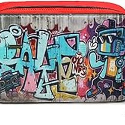 Graffiti Bag Personalized Trend Multi Color Purses for Women PU Leather Crossbody Multicolor Bag Adjustable Nylon Shoulder Strap-21