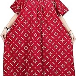 Plus Size Cotton Nighty for Women | Full Gheer Maxi Gown (5XL-10XL)-87