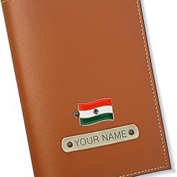 Personalized Leather Passport Cover with Name and Metal Charm - Ideal Gift for Special Occasions - Tan Color - Perfect for Birthdays, Anniversaries Customizable and Stylish-image-60