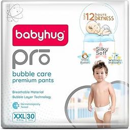 babyhug Pro Bubble Care Premium Pants Style Diaper | Size - Double Extra Large (XXL) | 15 to 25 kg - 30 Pieces| Breathable Material | Bubble Layer Technology-image-60