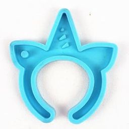 acoolstore Shiny 4.7cm7.1cm Mouse Headband Shaped Keychain Mold DIY Epoxy Silicone Resin Molds G-image-80