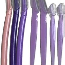 Ladies Face Razor Set, Pastel Colours, Beauty Grooming Kit with Knives and Utensils, 6 Pieces-image-5