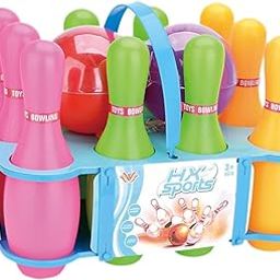 FASHIONMYDAY® Kids Bowling Set with Rack Funny Indoor Outdoor Indoor Leisure Game for Kids Coloful 23cm | Toys & Hobbies | Games | Other Games-image-87