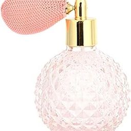 1pcs 100ml Vintage Perfume Bottle Short Spray Atomizer Refillable Empty Glass (Pink)-32