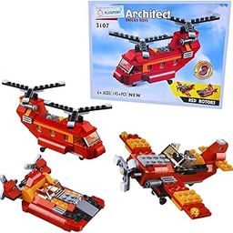 PLUSPOINT 3 in 1 Blocks and Bricks Building Set for Kids - Multicolor | Fighter Jet, Boat and Aeroplane 3D Models Construction Set | Interactive Toy for Boys & Girls-2