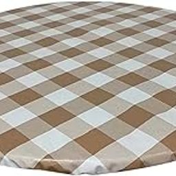 bnf® Table Cover Polyester Waterproof Round Tablecover Light Coffee White|Home & Garden | Kitchen, Dining & Bar | Linens & Textiles |1 Piece Tablecloth-image-16