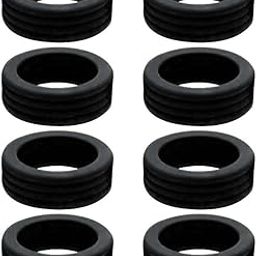 CALANDIS 8 Pieces Silicone Luggage Wheel Covers Soft for Most Suitcase Travel Outdoor Black-image-43