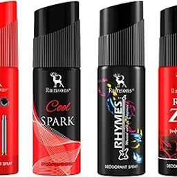 Ramsons Cool Spark, Rhymes, Red Zx & Bullet Deodorant Spray Combo For All Day Use (Pack of 4 X 40ml) | Soul-Stirring Mix Of Fruity, Floral & Aquatic Essence-18