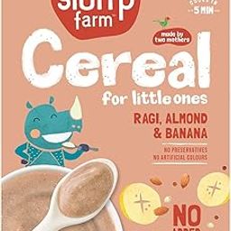 Slurrp Farm No Added Sugar, No Salt Ragi, Almond and Banana Cereal | 100% Sprouted Ragi | Healthy Cereal | No Milk | No Preservatives, 200g-79