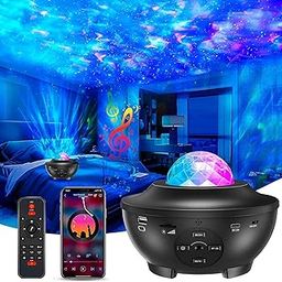 Desidiya Plastic Galaxy Star LED Projector Night Lamp for Bedroom | Astronaut Space Projector Night Light for Kids | with Bluetooth Music Speaker & Remote (Corded Electric)-image-94