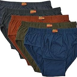 Men's Cotton Briefs - Combo of 5 (VK07_90, Multi-Coloured, 90)-picture-32