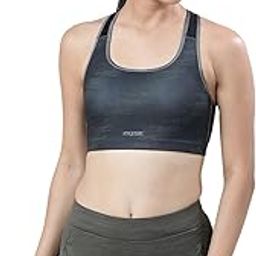 Lovable Women's Polyester Spandex Full Coverage Padded Non Wired Multiclored Printed Sports Bra (Multicolor_Size-M)-Mantra Bra HD-BK-GN-image-9