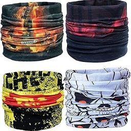 Lycra Multipurpose Unisex Bandana For Unisex Combo (Multicolour, Free Size) - Set of 4-8
