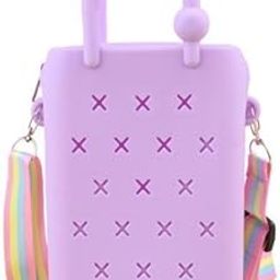 3xBeach Hole Bag Simple Lightweight Casual Top Handle for Dating Swimming Pool purple Clothing, Shoes & Accessories Womens Handbags & Bags-image-29