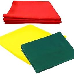 Maa Pooja Mart Cotton Fabric Pieces, 3 Colors Pack - Red, Yellow, Green Cotton Cloth 1 metre Each | 3 Units Plain Red,Yellow,Green Cloth for Pooja | Cotton Cloth for Chowrang,-image-19