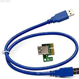 3NH® 6209 Blue Express PCI-E Extender 1X to 16X Extension Cable PCIe USB 3.0 Adapter-8