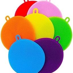 HaappyBox 5 pcs Set Silicone Dishwashing Scrubber for Kitchen | Multipurpose Tools for Kitchen Cleaning | Household Brush-image-32