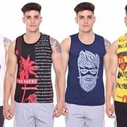 Sleeveless Vest for Men | Tank Top Sando | Workout Tshirts | Sports Vest | Running Tops | Gym Vest for Men | (Combo of 4)-image-43
