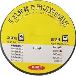 SCHOFIC Molybdenum Wire Gold 0.04MM 100M/329ft for LCD Glass Separate (0.04MM, PACK OF 1)-25