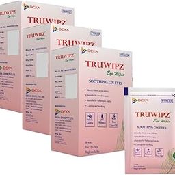 TRUWIPZ: Sterile Eye Wipes, Soothes Sensitive/Inflamed, Eyes, For Eye/Face Makeup Removal, Doctor's Approved, Pack of 10 Wipes,15x15 cm, Single Use Sachet:3 Packs (3)-image-77
