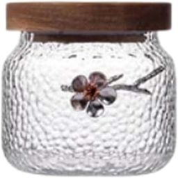 Glass Tea Storage Jar Stylish Tea Room Japanese Style for Nuts Snacks S-27