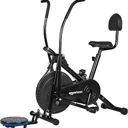 Amazon Basics Air Bike Exercise Cycle With Moving Or Stationary Handles, Adjustable Cushioned Seat, Back Support & Twister, Max User Weight 100 Kg (Multicolor)-image-48