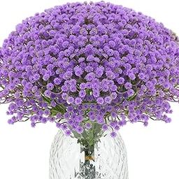 SATYAM KRAFT 1 Bunch (20 Sticks) Artificial Baby’s Breath Flowers (Gypsophila) – Bouquet for Gifting,Home Decor, Bedroom, Vase, Table Centerpiece, Balcony & Wedding Decoration (28.5 cm, Purple)-4