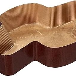 DECORA 5" Colomba Pans, Cellulose Paper, Brown, 20 x 20 x 10 cm-image-1