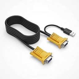 MT-VIKI 2-in-1 USB VGA KVM Cable 5m (16ft) for USB KVM Switch VGA-13
