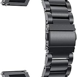 Prolet 20MM Heavy Metal Chain Strap with Secure Lock Techonology Compatible with Amazfit GTS 2 Mini, Amazfit Bip, Amazfit GTS, Samsung Galaxy Watch & Watches with Lug Size 20mm Only-picture-26