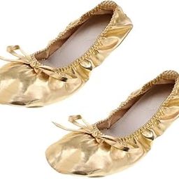 Ballet Shoes Soft PU Leather Elastic Bottom Belly Dancing Flat Sole Shoes L|Clothing, Shoes & Accessories | Dancewear | Dance Shoes | Ballet-image-24