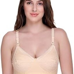 Women's Cotton Feeding Bra Full Cup Non Padded Breastfeeding Bra - Nursing Bra - Maternity Bra - Seamless Bra (Pack of 1)-image-65