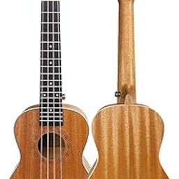 Torrins Mahogany Ukulele, 24 Inch, Brown Matte Finish - Includes 4 Plectrums & String Set-picture-15
