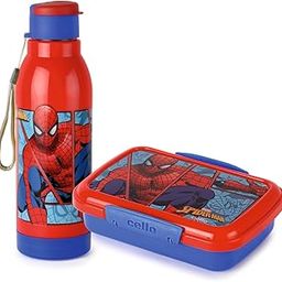 CELLO Lunch On Spiderman Gift Set Insulated Lunch Box & Water Bottle for Kids Set of 2, Blue | Leak Proof | Easy to Clean | Ideal for School, Picnic-image-31