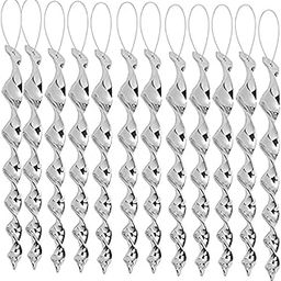 JUNIQUTE Bird Repellent Wind Twisting Scare Rods Reflective Ornamental Spiral Deterrent Device(12") (Set of 12)-14