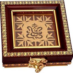 MAHARAJA Silver/Gold Sikka Box Holder Sahagun Return Gift Sikka box Packing (without Coin) SET OF 2 PICE-image-31